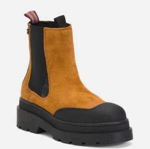 SCOTCH & SODA Aubri Chelsea Boot Leather Suede In Cognac
